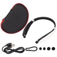 thumbnail image 1 of Retractable Earbuds Headset, Noise Cancelling Foldable Neckband  Headphone With Mic For Running For Driving White, 1 of 8