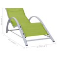 thumbnail image 4 of vidaXL Chaise Longue Textilène et Aluminium Vert, 4 of 5