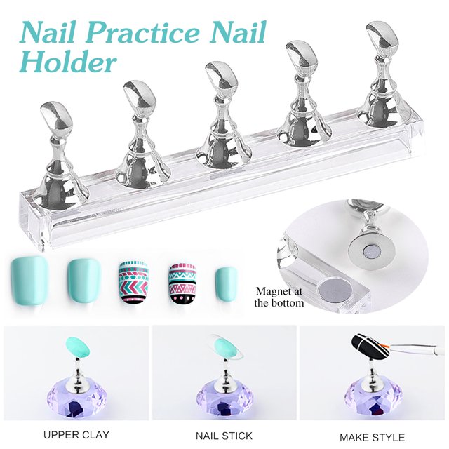 WIFKLSIIPG Acrylic Nail Display Stand Nail Tip Holder Nail Practice Stand Fingernail