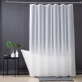 thumbnail image 2 of TIELUTT Doublure de Rideau de Douche de Salle de Bain Givrée Extra Longue avec Essentiels de Salle de Bain pour Appartement Rideau de Douche Rose Rideau de Douche Court Rideaux Transparents Océan Rideau de Douche Moderne, 2 of 7