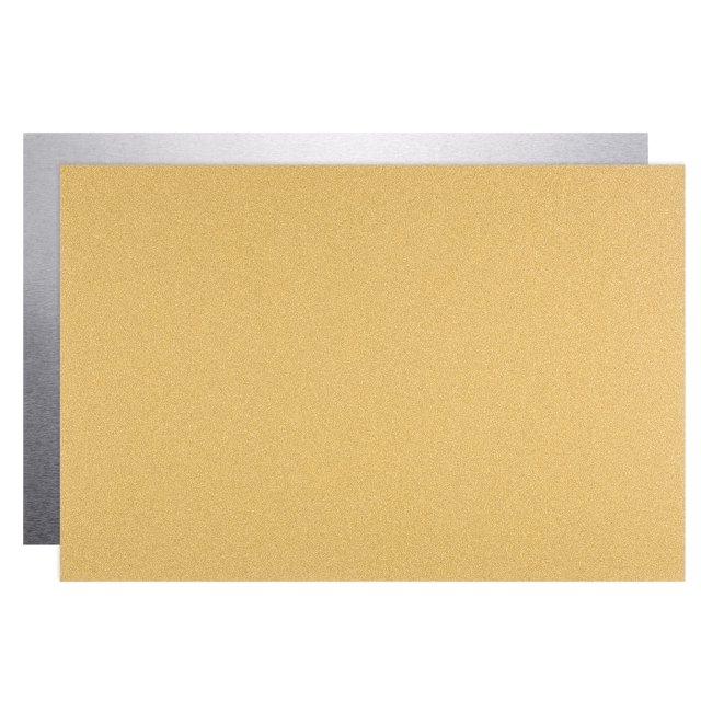 Unique Bargains Sublimation Metal Blanks 6x8 Inch Aluminum, Neon Gold, 2 Pieces