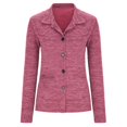 thumbnail image 4 of Cardigan Sweaters for Women- Long Sleeve Knitted Button Womens Fall Fashion 2023 Gray, 4 of 6