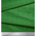 thumbnail image 3 of Soimoi Green Poly Georgette Fabric Brush Stroke Abstract Print Fabric by the Yard 52 Inch Wide, 3 of 3