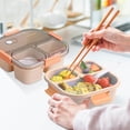thumbnail image 4 of Rbaofujie Kids Bento Bento Lunch Box Lunch Box for Office Workers Microwave Oven Heating Special Bento Box Partition Type with Rice Lunch Box Fresh-Keeping Box Food Grade Food Storage, 4 of 7