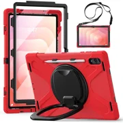 Case for Samsung Galaxy Tab S11 Ultra 14.6 inch 2025 SM-X930/X936B/X936E/X936U Shockporoof Cover with Built-in Screen Protector, Pencil Holder, Rotating Hand Strap, Stand, Shoulder Strap
