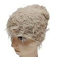 thumbnail image 1 of Unisex Cap Club Cosplay Hat Ripped Short Hair Camouflage Color Matching Elastic Beanie Hand Made Windproof Warm Knitted Hat, 1 of 10