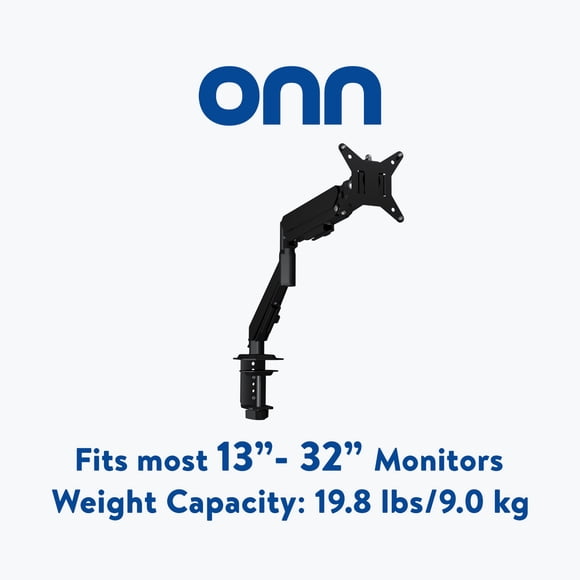 Onn 13 - 32 IN. (33 - 81,3 cm) Spring-Assisted Monitor Desk Mount, Black
