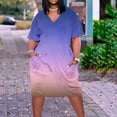 thumbnail image 3 of Birdeem Robe Grande Taille pour Femmes Col en V Robes d'Été Décontractées avec Poches Manches Courtes, 3 of 5