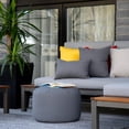 thumbnail image 2 of Gouchee Home Soleil Indoor/Outdoor Ottoman – Water-Repellent Charcoal Pouf with Polystyrene Bead Filling, Lightweight & Durable for Patio, Balcony, or Living Room, 2 of 6