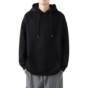 Innerwin Pullover Drawstring Mens Hoodies Sport Long Sleeve Casual Sweatshirt Black 5XL