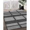 thumbnail image 3 of Ahgly Company Tapis Rond Lavable en Machine Intérieur Transitionnel Gris Foncé, 5 Pieds Rond, 3 of 7