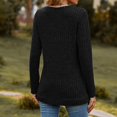 thumbnail image 4 of vdgthytj Chandails pour Femmes à Manches Longues Mode d'Automne Col en V Hauts Tricotés Confort Doux Chandails de Base, 4 of 4