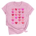 thumbnail image 1 of Meichang T-Shirts Cœur d'Amour pour Femmes T-Shirts de la Saint-Valentin Imprimé Cœur Manches Courtes Hauts Mignons Col Rond Cadeaux de la Saint-Valentin pour Femmes, 1 of 2