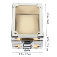 thumbnail image 2 of Single Grid Wrist Watch Box Stainless Steel Watch Box Case with Clear Lid, 2 of 9