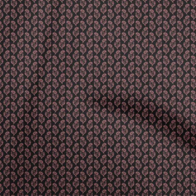 oneOone Viscose Chiffon Black Fabric Paisley Sewing Craft Projects Fabric Prints By Yard 42 Inch Wide