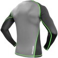thumbnail image 3 of Meister Rush Premium Long-Sleeve Rash Guard for MMA, BJJ & Diving - Black/Neon Green, 3 of 4