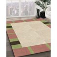 thumbnail image 3 of Ahgly Company Tapis d'Intérieur Lavable en Machine Carré Transitionnel Kaki Or, 6 Pieds Carré, 3 of 7