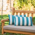 thumbnail image 3 of Noble House Coronado Striped Rectangular Throw Pillow in Dark Teal (Set of 2), 3 of 15