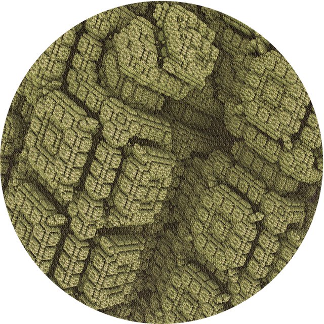 Ahgly Tapis Rond Lavable en Machine Intérieur Transitionnel Marron Chocolat, 7 Pieds Rond