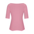 thumbnail image 4 of AherBiu Hauts Basiques Superposés pour Femmes Chemises Manches 1/2 Encolure Dégagée Ajusté Confortable sous-Vêtement Tunique T-Shirts, 4 of 6