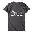 thumbnail image 4 of Pompotops T-Shirt Décontracté à Manches Courtes pour Femmes avec Imprimé Lettre, 4 of 5