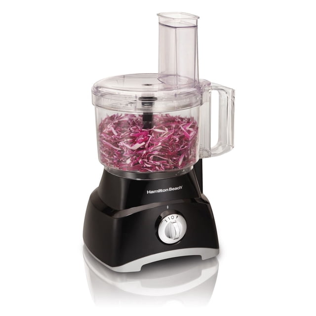 Hamilton Beach 8 Cup Food Processor with Stainless Steel Blades, 2 Speeds + Pulse, 450 Watts, Black, 70740G