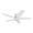 Matte White-5, variant on VAGIZM 52 Inch Flush Mount Ceiling Fan with Light - 5 Blades Ceiling Fan for Living Room and Bedroom - 5000 CFM - Quiet DC Motor - Dimmable - Reversible Function - Light Wood Tone