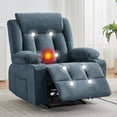 thumbnail image 1 of AKDSteel Manual Recliner Chair with Massage & Heat, 8-Point Vibrating Swivel Rocker with Lumbar Heating for Living Room, 1 of 6