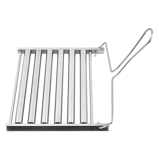 Rouleau à Hot-Dog en Acier Inoxydable pour Grillades en Plein Air, Fonctionnement Manuel et Chauffage Uniforme, Compact et Portable