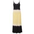 thumbnail image 3 of Women Colorblock Gradient Sleeveless V Neck Sling Maxi Dress, 3 of 5