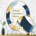 thumbnail image 4 of Designart 'Indigo Panel I' Miroir Moderne - Miroir Mural Ovale ou Rond - 24x36, 4 of 4