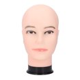 thumbnail image 2 of PVC Male Mannequin Head, Bald Mannequin Head, Reusable Bald Manikin Head with Universal Stand Interface, for Make Up and Lash Extention, Cosmetology Mannequin Doll Face Head, 2 of 7