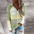 thumbnail image 2 of Kcodviy Femmes Décontracté Patchwork Long Cardigan Imprimé pour Femmes Chandail Manches Chandail à Capuche Cardigan Femmes Chandails Légers Blouse Hauts, 2 of 7
