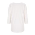 thumbnail image 3 of FAIWAD Oversized Tshirts for Women 3/4 Sleeve Button Decor Tops Cute Round Neck Basic Business Tees Blouses, 3 of 4
