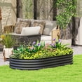 thumbnail image 2 of Outsunny Raised Garden Bed, 6' x 3' x 1' Galvanized Planter Box, Black, 2 of 10