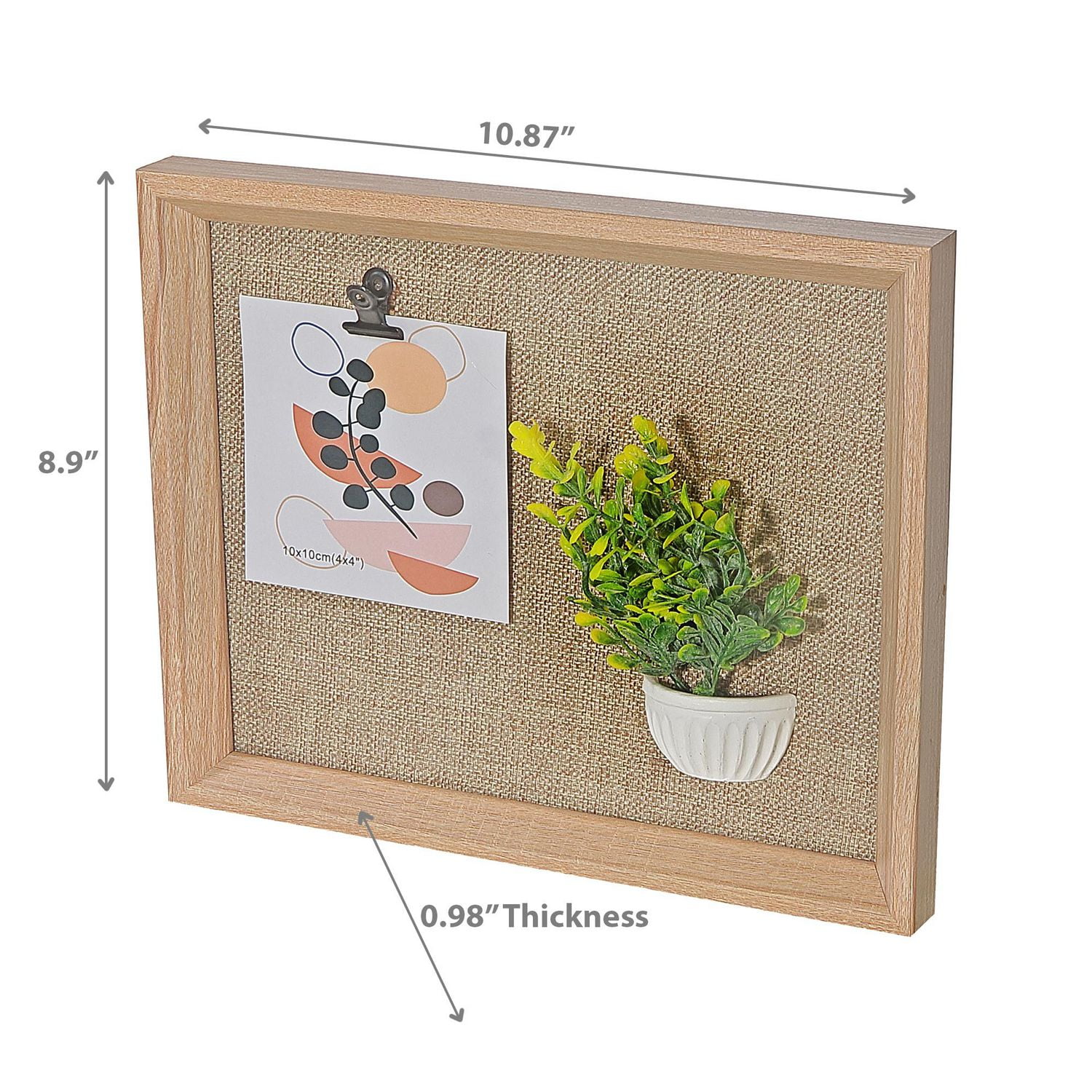 Cadre De Clip De Collage Mdf Avec Des Fausses Plantes 4X4