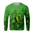 thumbnail image 4 of PMUYBHF Chemise de Fête pour Homme Chandail à Capuchon à Manches Longues à Col Ras du Cou Imprimé Partout Composite pour la Saint-Patrick pour Hommes TTTG, 4 of 6