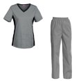 thumbnail image 1 of Women's Scrubs Set Scrub Top and Pants Scrubs Set, 1 of 3