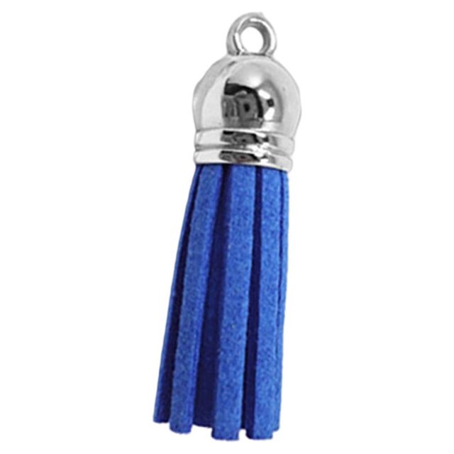 tredstone 28 Pieces Keychain Charms Creative Delicate Keyring Pendant Tassels Simple Handbag Decor Tassel Craft Decoration DIY Accessory Royalblue