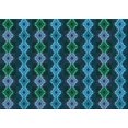 thumbnail image 1 of Ahgly Tapis Rectangulaire Lavable en Machine Intérieur Transitionnel Bleu Profond, 2 Pieds x 5 Pieds, 1 of 7