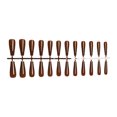 thumbnail image 1 of Fake Nail Set French Style Scratch Resistant Press-on Fingernails Full Cover Removable Trimble Adjustable Manicure Stickers Type 12, 1 of 7