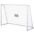 thumbnail image 1 of Soozier 6ft x 4ft Soccer Goal Net with Metal Frame, Easy Assembly, White, 1 of 10