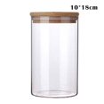 thumbnail image 2 of Transparent Clear High Cylinder Glass Sealed Kitchen Storage Bottle Jar with Lid Organization Container, 2 of 5