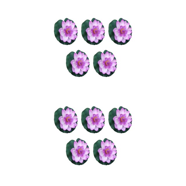 Wweixi 5pcs/set Artificial Lotus Realistic Appearance Easy To Clean Long-lasting light purple 2Set