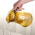 thumbnail image 4 of Oleegame 2PC Glass Bottle Acrylic Pitcher 1100ML Plastic Pitcher Clear Plastic Pitcher With Lid Heat Small Plastic Water Pitcher For Tea Lemonade Juice Milk, 4 of 6