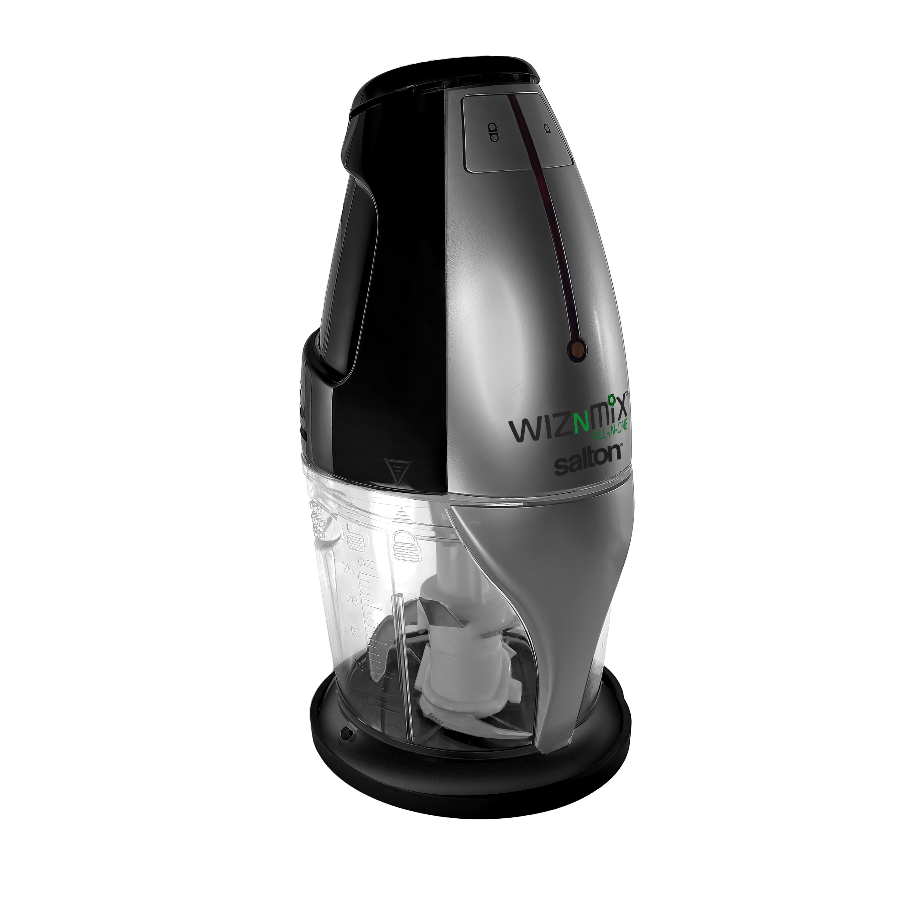 Salton WizNMix All-in-One Food Processor, Chopper & Blender, FP2102BK