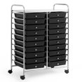 thumbnail image 5 of Topbuy Chariot de Rangement Roulant à 20 Tiroirs avec Dessus Organisateur Noir, 5 of 5