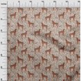 thumbnail image 3 of oneOone Coton Soie Brun Rouille Tissu Animal Matière de Robe Tissu Imprimé Tissu au Mètre 42 Pouces de Large, 3 of 4