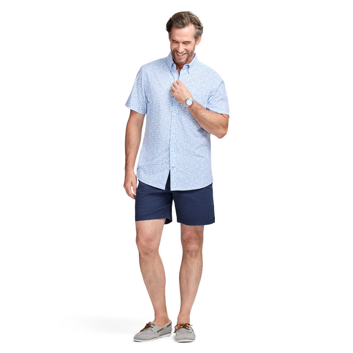 IZOD Chemise à manches courtes boutonnée Breeze