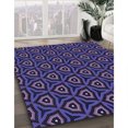 thumbnail image 3 of Ahgly Tapis d'Intérieur Lavable en Machine Carré Transitionnel Bleu Nuit, 7 Pieds Carré, 3 of 7